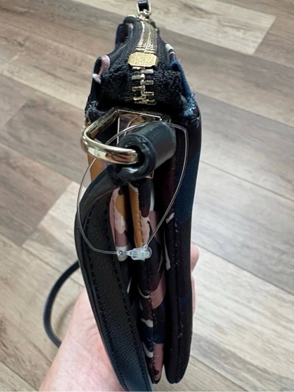 kate spade Black Floral Print Crossbody with Multicolor Accents - Picture 5 of 10